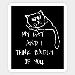 funny cat slogan Sticker